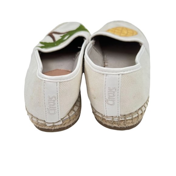 Circus Sam Edelman Slip On Canvas Flat Shoes Round Toe White Women SZ 7 - Picture 3 of 10